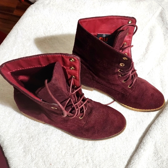 BU Collection Burgundy Boots - Picture 6 of 10